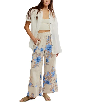 Free People Women's Days End Printed High-Rise Pants