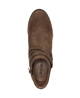LifeStride Women's Bryce Zip Round Toe Block Heel Short Boots