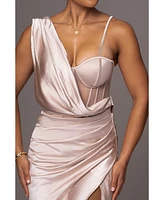 Jluxlabel Women's Anastacia Drape Maxi Dress