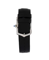 Pre-Owned Cartier Must de Cartier Tank Quartz Watch in Stainless Steel and Satin with Diamond Bezel 25mm