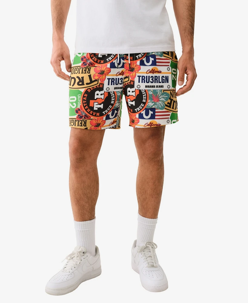 True Religion Men's Logo Board Shorts