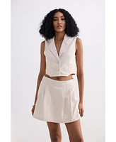Reistor Women's Cotton Tweed Skort