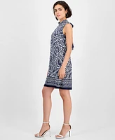 Robbie Bee Women's Mock-Neck Sheath Dress