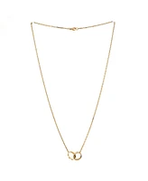 Pre-Owned Cartier Love Interlocking Necklace 18K Gold and Diamonds