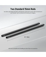 Neewer Aluminum Alloy Extendable 16"/40cm Long 2 Pack 15mm Extension Rods for Lws Rod Rail System Shoulder Rig Video Rig Baseplate, SR024