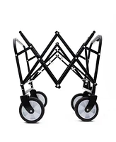 Collapsible Utility Wagon Cart - 225lb Capacity - Black