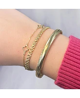 The Lovery Gold Stretch Bangle 14K Gold 3 millimeters