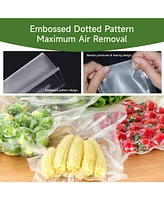 Bonsenkitchen Vacuum Sealer Bags, 11 in x 50 ft Rolls 2 Pack Seal Bags for Food Storage Saver, Bpa Free, Commercial Grade Textured Food Roll Bags, Cus