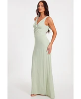 Quiz Women's Reversible Ity Cowl Maxi Dress