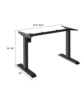 Electric Standing Desk Frame, Height Adjustable Motorized Standing Workstation Base