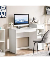 Compact Computer Desk with Drawer and Cpu Stand