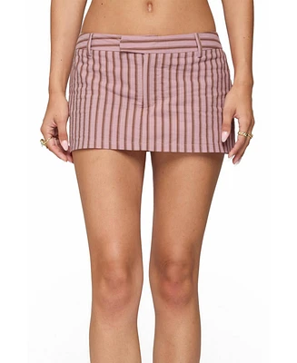 Edikted Women's Marlow Striped Mini Skort