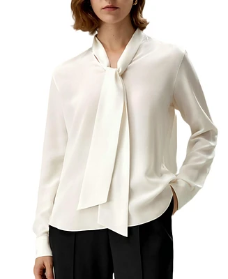 Lilysilk Women's Silk Bowtie Blouse