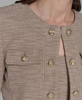 Karl Lagerfeld Paris Women's Knit Tweed Jacket