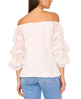 Vince Camuto Women's Off-The-Shoulder Bubble-Sleeve Blouse