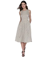 Karl Lagerfeld Paris Women's Hammered Satin Midi Dress