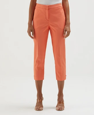 Rafaella Petite Satin Twill Capri Pull On Pants