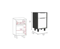 Stylish Contemporary Nightstand in Smokey Tone for Bedroom Storage