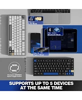 Yunzii AL75 Wireless Mechanical Gaming Keyboard,Full Aluminum Cnc,75% Layout,Bt/2.4G/Wired,Hot Swap,Creamy Switches,Tkl Gasket,Rgb Backlight,Programma