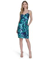 Eliza J Women's Jacquard Floral Sleeveless Dress