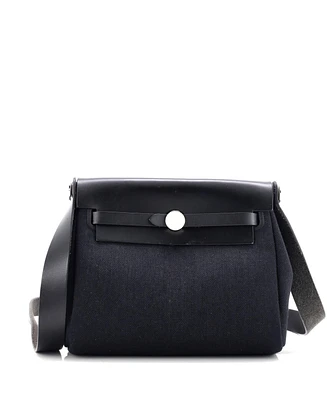 Pre-Owned Hermes 20 Herbag Zip Toile and Leather