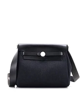 Pre-Owned Hermes 20 Herbag Zip Toile and Leather