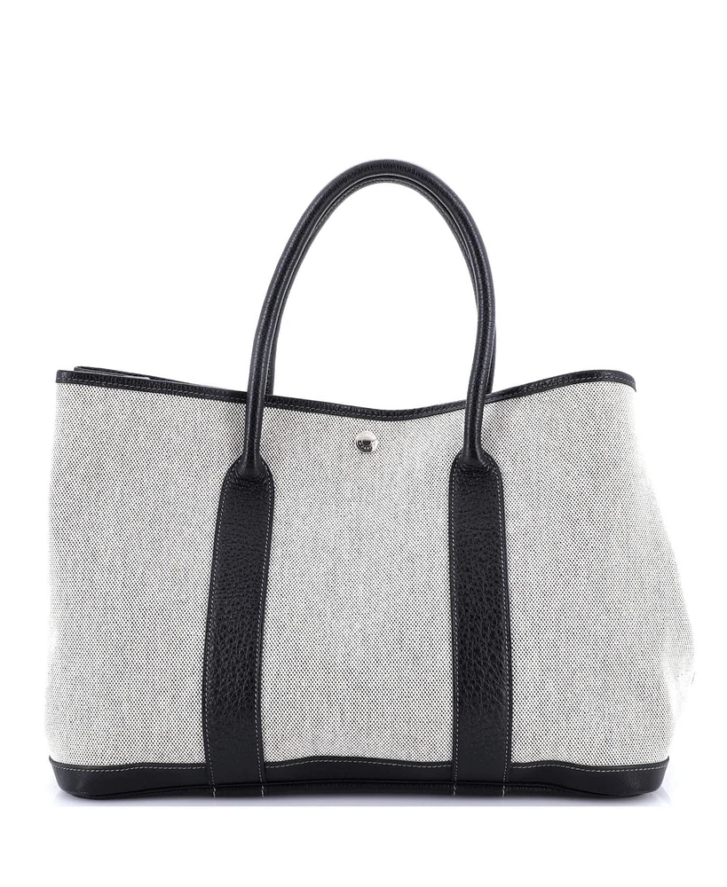 Pre-Owned Hermes Garden Party Tote Toile and Leather