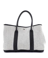 Pre-Owned Hermes Garden Party Tote Toile and Leather