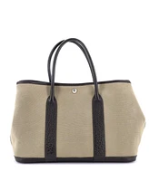 Pre-Owned Hermes Garden Party Tote Toile and Leather