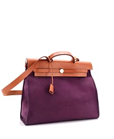 Pre-Owned Hermes 39 Herbag Zip Leather and Toile