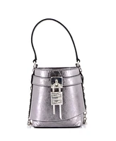 Pre-Owned Givenchy Micro Gv Shark Lock Bucket Bag Leather