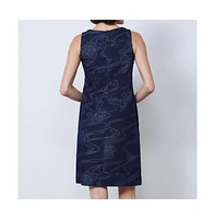 Etcetera Women's Flower Jacquard Denim Dress East Sea