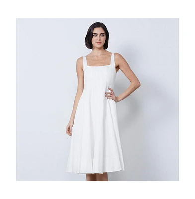Etcetera Women's White Cotton Spring Dress Goddess