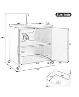 Outdoor Kitchen Sink Station with Cabinet