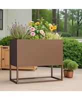 Large Metal Planter with Shelves