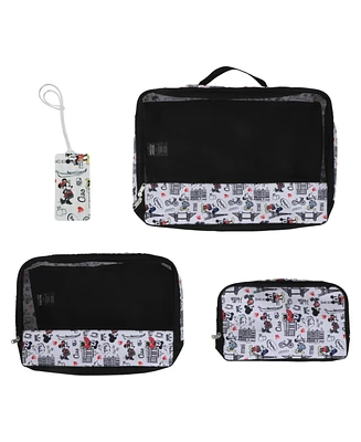 Mickey Mouse Mickey & Minnie In Paris 3-Pack Packing Cubes With Hang Tag