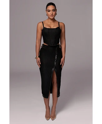 Jluxlabel Women's Textured Harley Corset Top