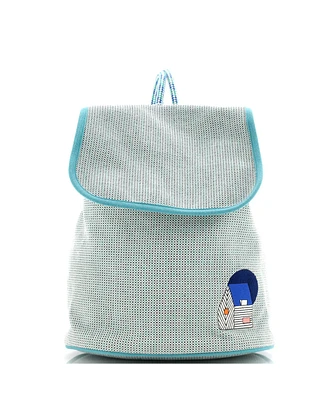 Pre-Owned Hermes Les Cabanes Backpack Embroidered Toile