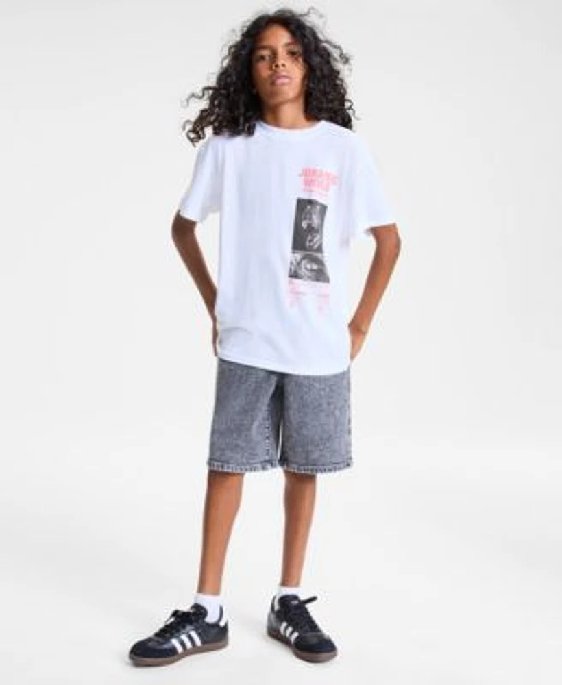 Jurassic Park Little Big Boys Short Sleeve T Shirt Epic Threads Relaxed Denim Shorts Exclusively At Macys