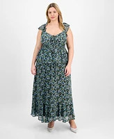 On 34th Trendy Plus Ruffled-Strap Smocked Top, Exclusively at Macy's