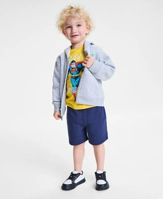 Epic Threads Toddler Boys 2t 4t Fleece Dino Zip Up Hoodie Superman T Shirt Fleece Shorts Exclusively At Macys