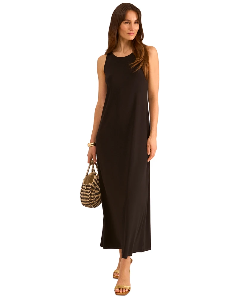 Vince Camuto Women's Sleeveless Keyhole-Back Crewneck Maxi Dress