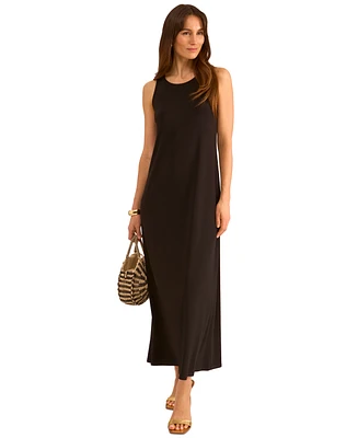 Vince Camuto Women's Sleeveless Keyhole-Back Crewneck Maxi Dress
