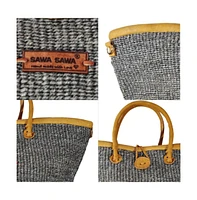 Ash Wisdom Handmade Sisal Straw Basket Tote Bag