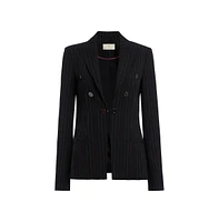 Etcetera Women's Colorful Black with Pinstripes Blazer Conversation