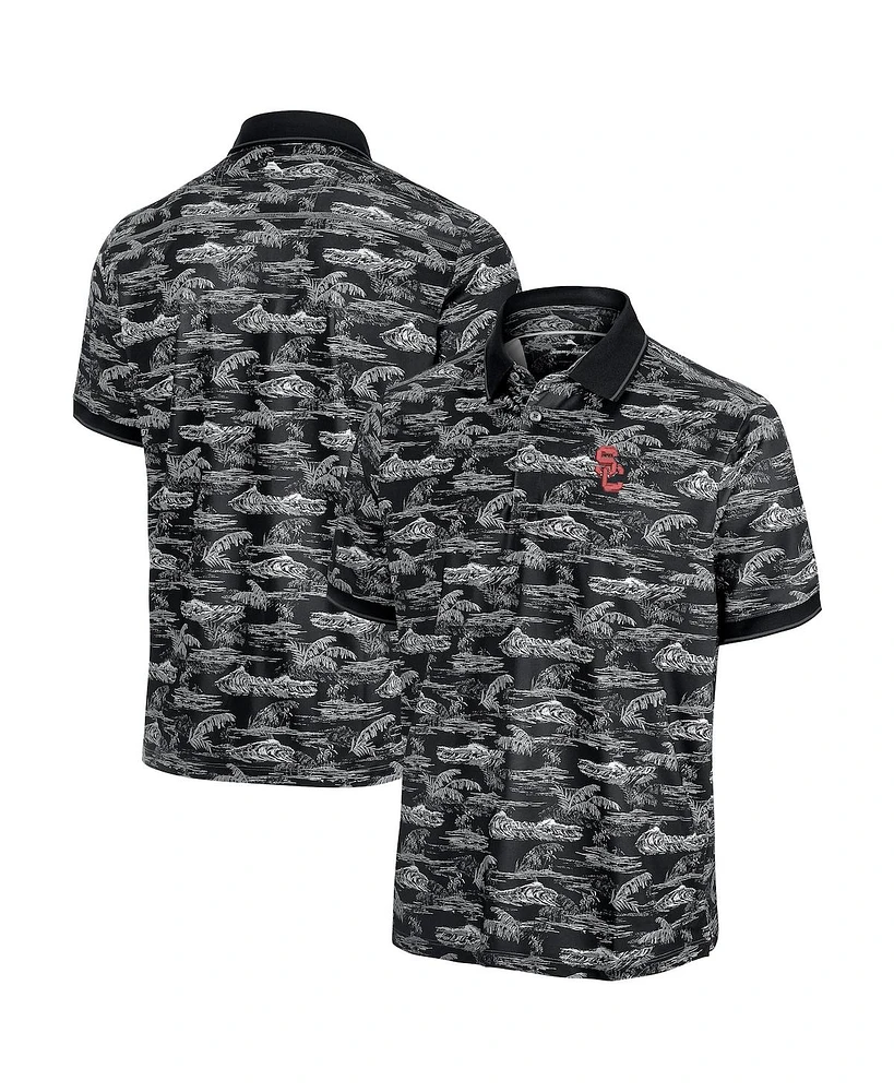 Tommy Bahama Men's Black Usc Trojans Sport Bay View Polo Shirt