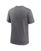 Nike Men's Heather Charcoal New England Patriots Helmet Tri-Blend T-Shirt