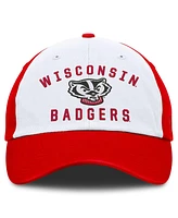 Top of the World Men's White/Red Wisconsin Badgers Weston Adjustable Hat