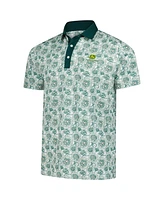 Puma Men's White John Deere Classic Pique Flower Fields Polo Shirt