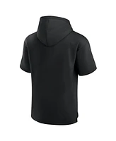 Fanatics Men's Black Pittsburgh Penguins Elements Ready Short Sleeve Pullover Hoodie
